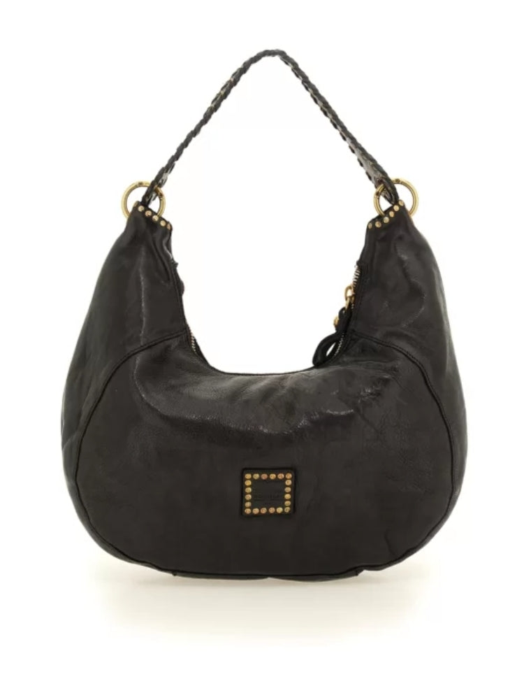 Sac Bandoulière CAMPOMAGGI Crossbody With Flap Couleur Moro, 100% Cuir, Taille S, Neuf
