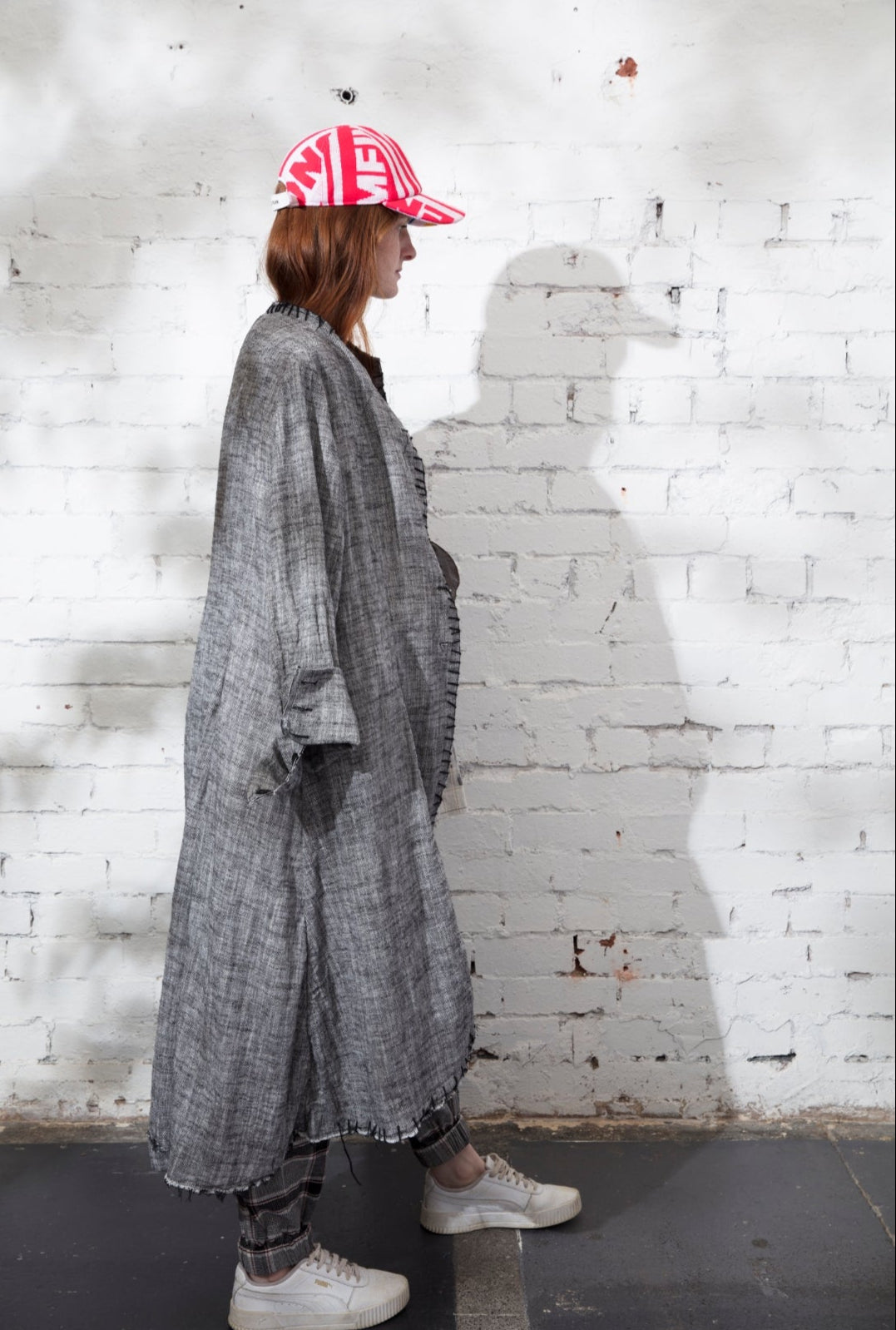 【RIIJA】coating linen maxi coat Maxi Riding Coat (Linen) - Herringbone Weave Black – Amano by
