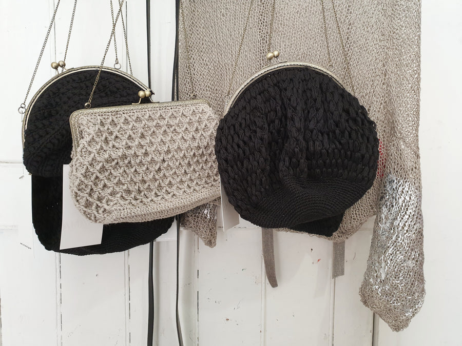 Amano Large Linen Hand Crochet Designer Handbag (30cm x 40cm)