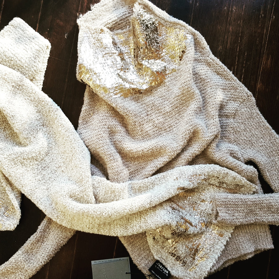 Fabrica baby Alpaca scarf with foil