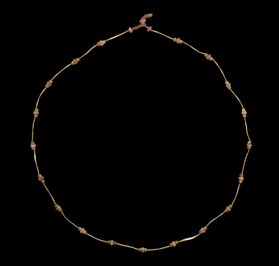 Loopy Duo Bracelets - Pink Tourmaline And Cornelian
