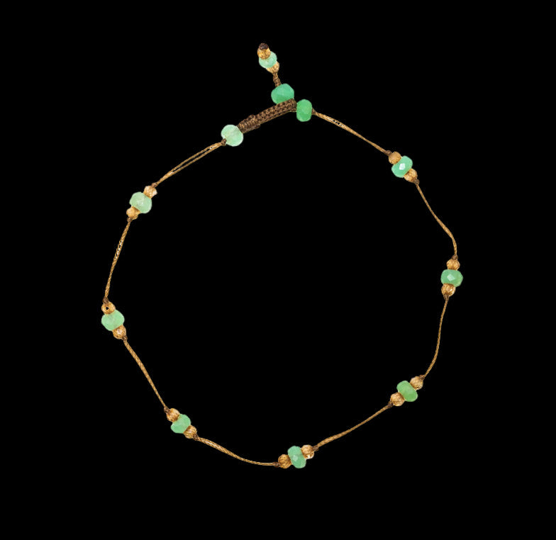 T. Bee Bracelet Duo Chrysoprase Champagne Quartz