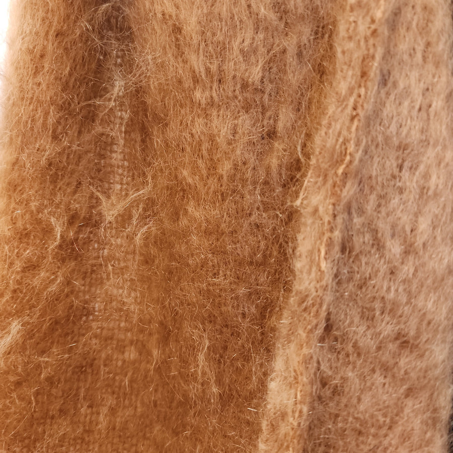 Cocoon Coat (Mohair) - Orange