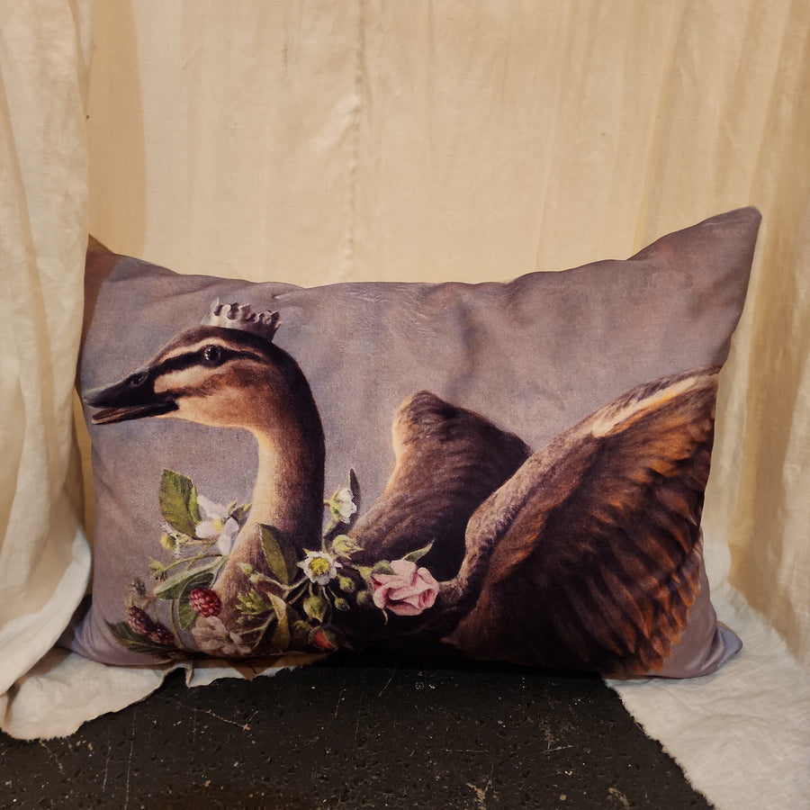 Velvet Woodland Duck Cushion