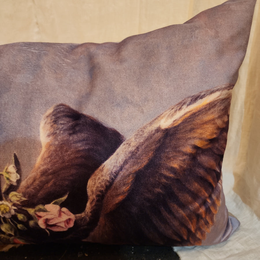 Velvet Woodland Duck Cushion