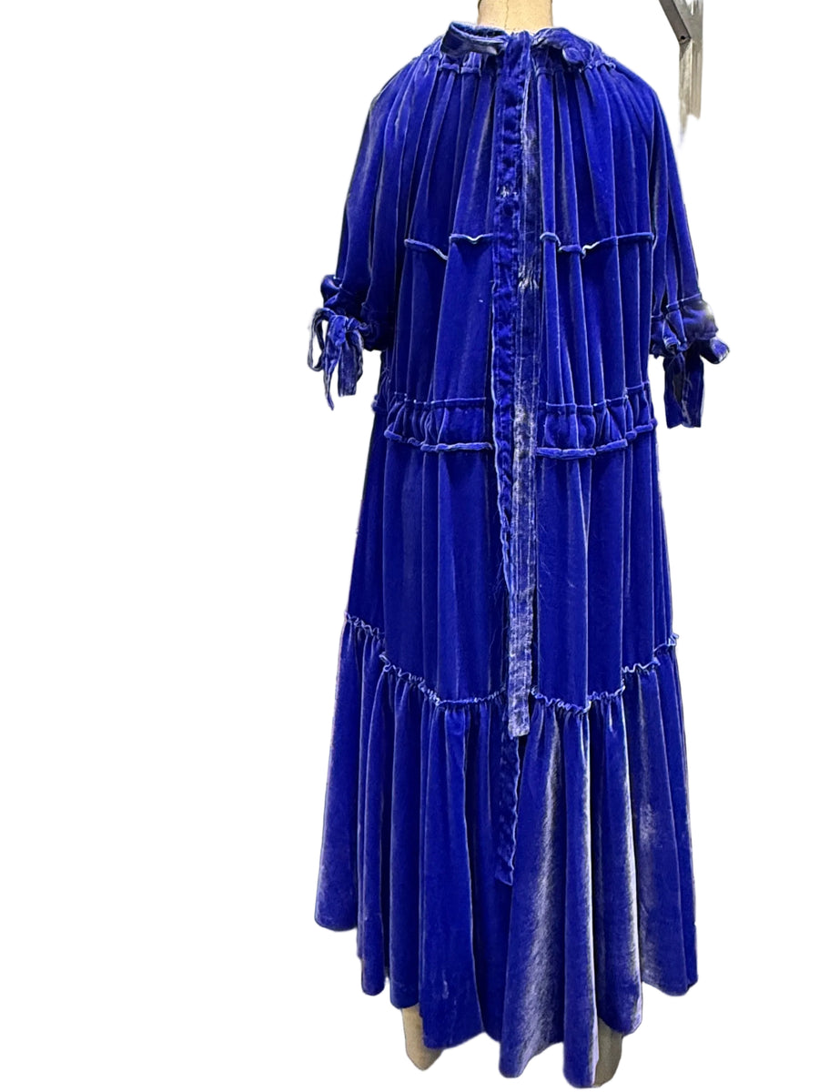 blue marine ruffled silk long dress Volant (Silk Velvet) Plunge halter Size:AU 8 (M9 / W11) tall bedroom dresser JAZZ Satin Strapless Midi