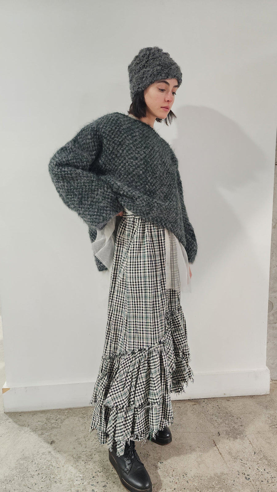 Hand Loom 2 Tone Sweater (Alpaca)