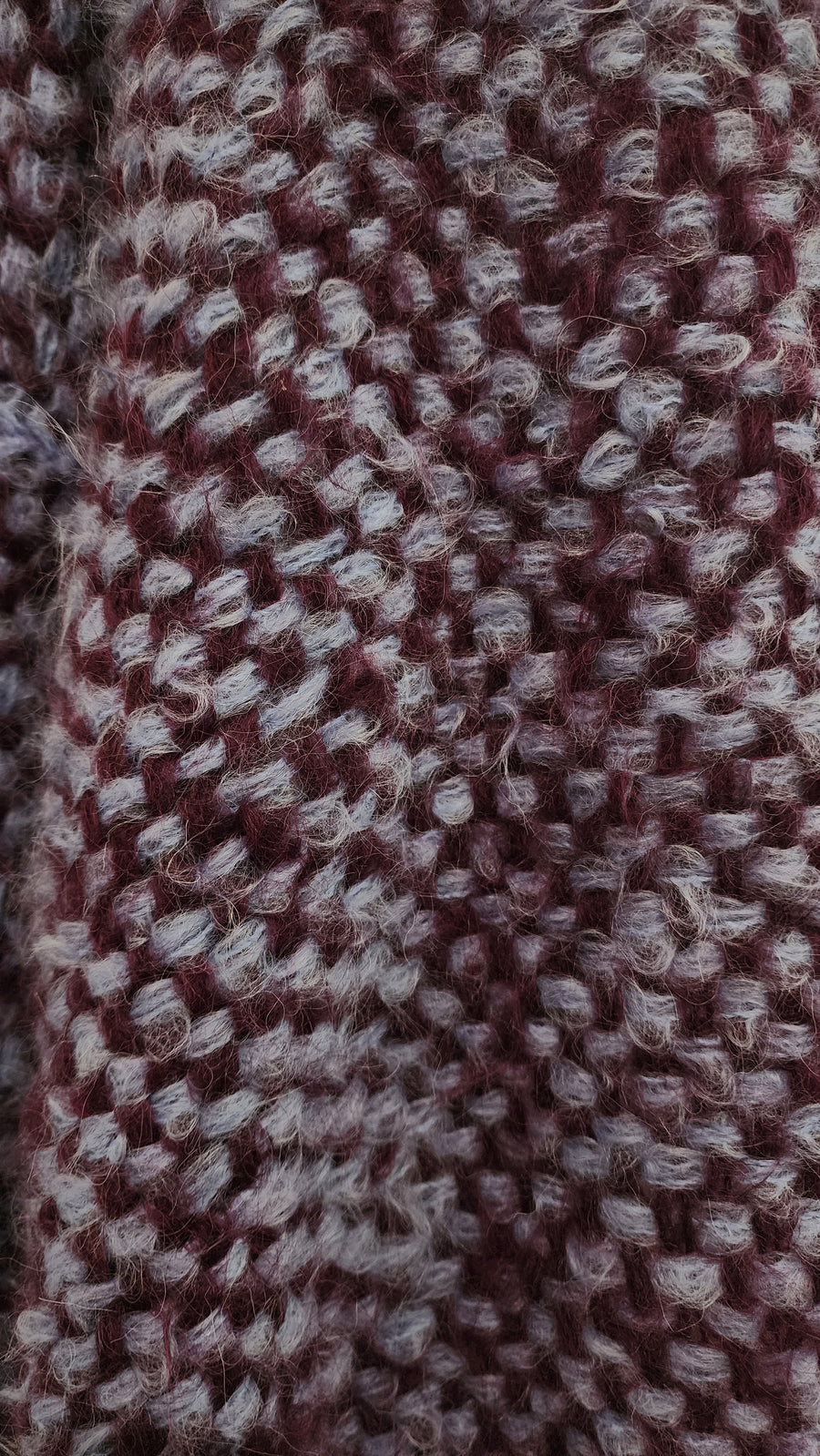 Hand loom Alpaca sweater - 2 tone