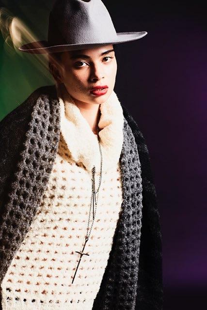 Balloon Sleeve Coatigan (Alpaca) - Mocca Marble