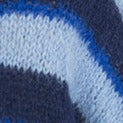 Alpaca hand knit batwing sweater - V neck stripe
