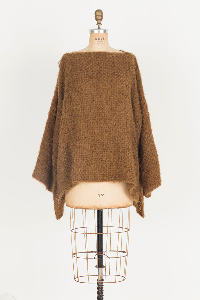 Hand Loom Sweater Detachable Collar (Alpaca) Old Gold