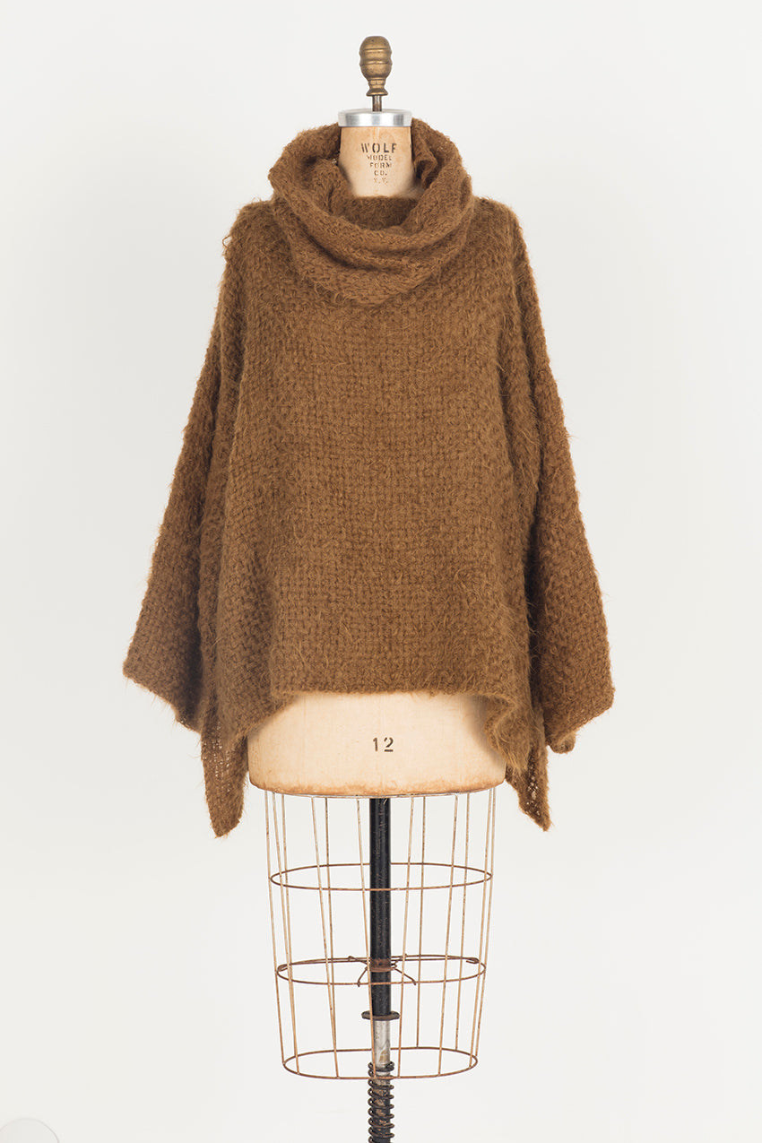 Hand Loom Sweater Detachable Collar (Alpaca) Black