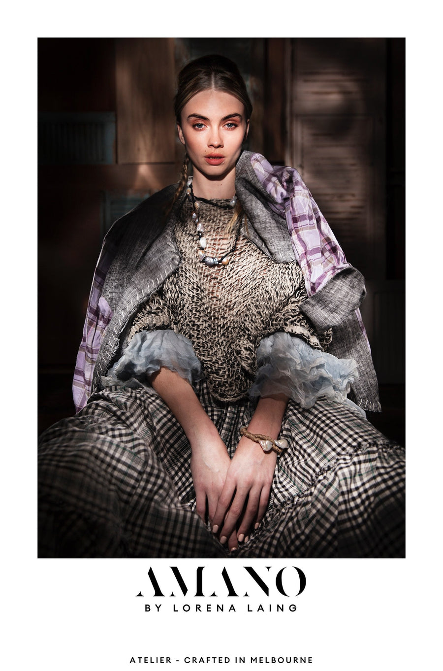 Swan Skirt (Linen) - Prince Of Wales Check