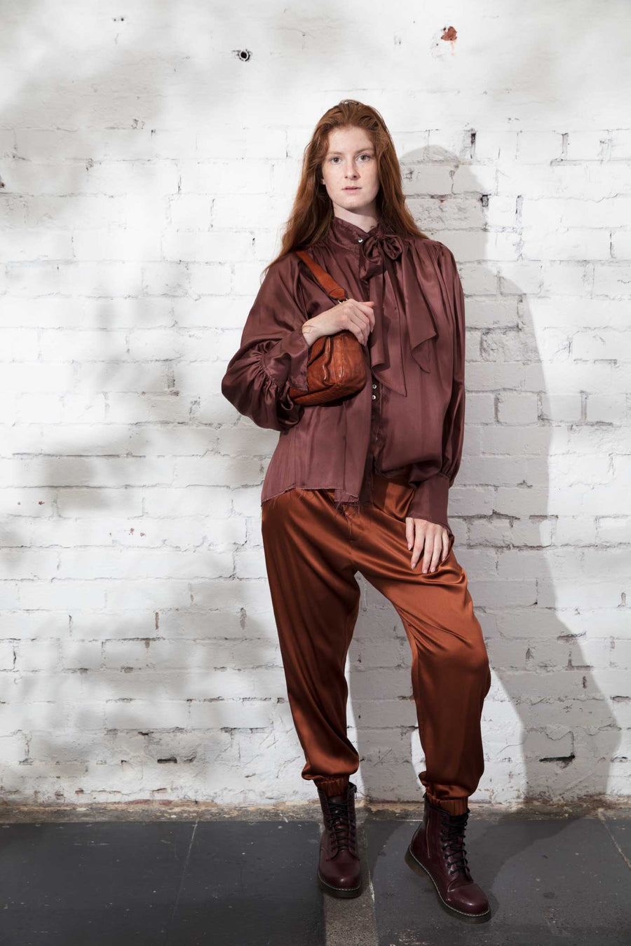 Cargo Style Pants (Silk) - Khaki Green