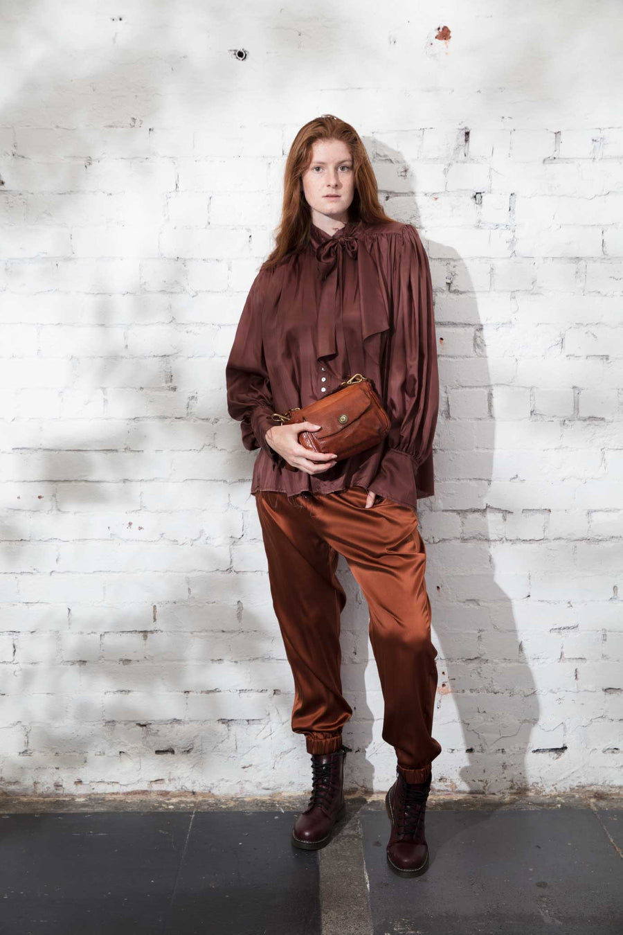 Cargo Style Pants (Silk) - Khaki Green