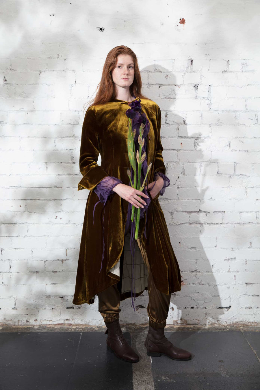 Cargo Style Pants (Silk) - Khaki Green
