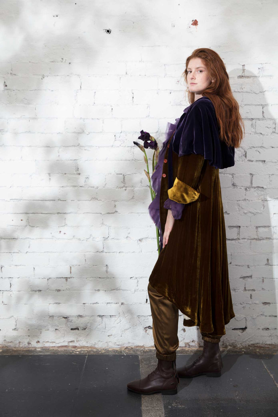 Cocoon Capelet (Silk Velvet) - Ultra Violet