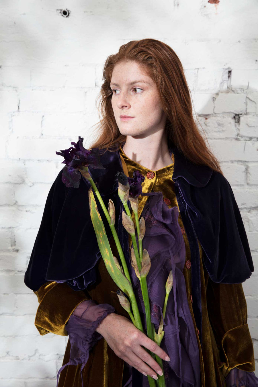 Cocoon Capelet (Silk Velvet) - Ultra Violet