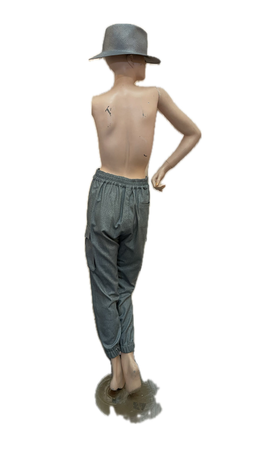 Cargo style pant with elasticated waistband - Raw silk