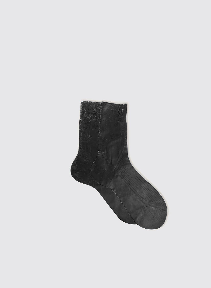 Ribbed Laminated socks (Silk)