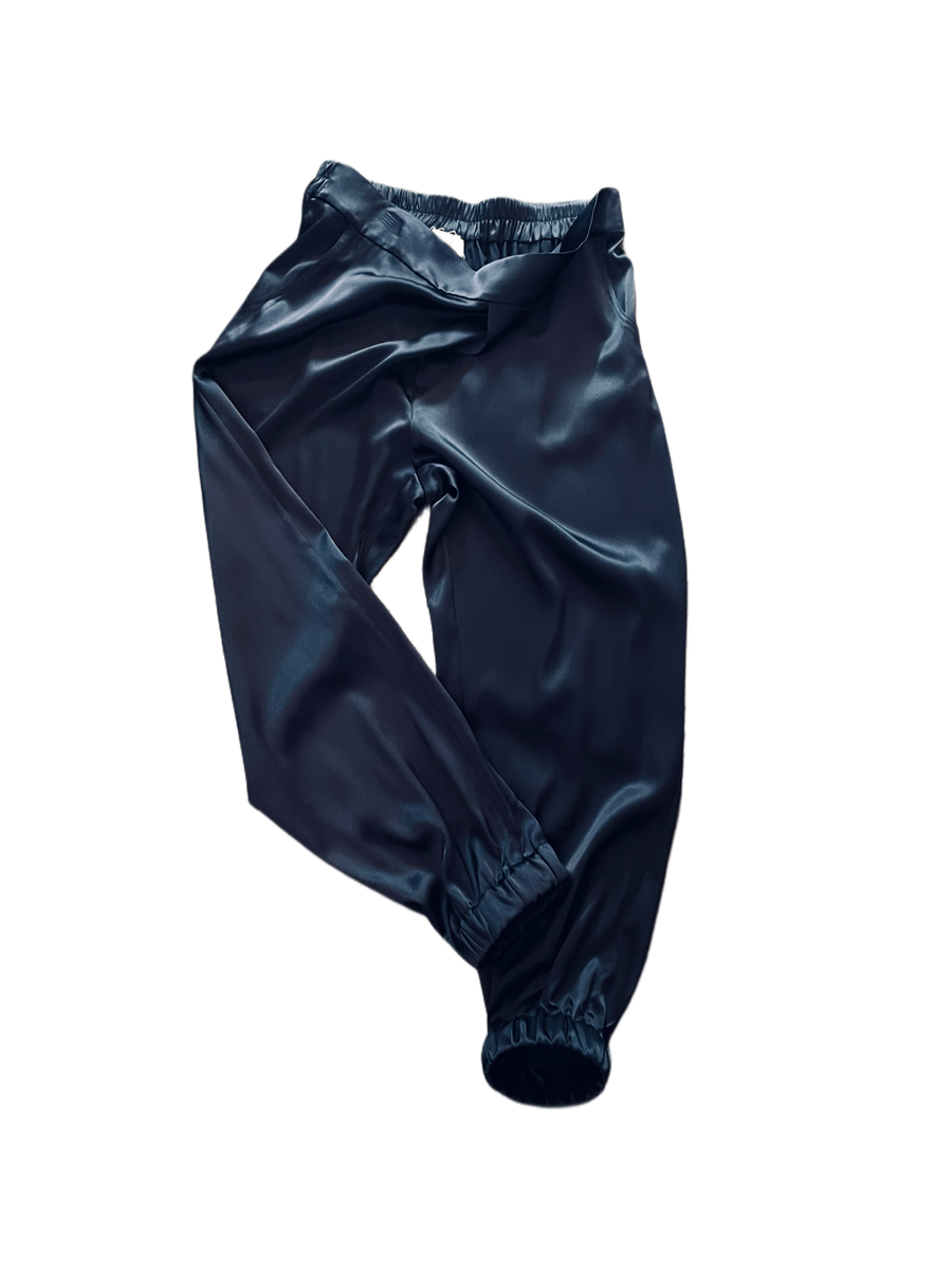 Cargo Style Pants (Silk) - Black