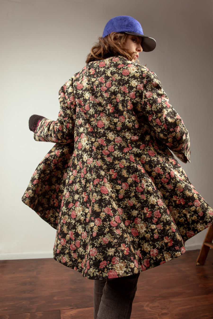 Long line Tux jacket - Floral