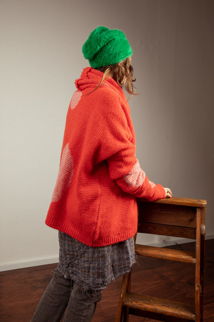 Cuffia Angora -Red