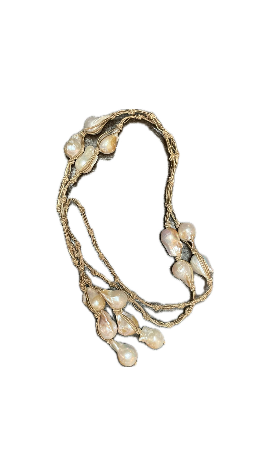 Multi Pearl South Sea Baroque Wrap Necklace