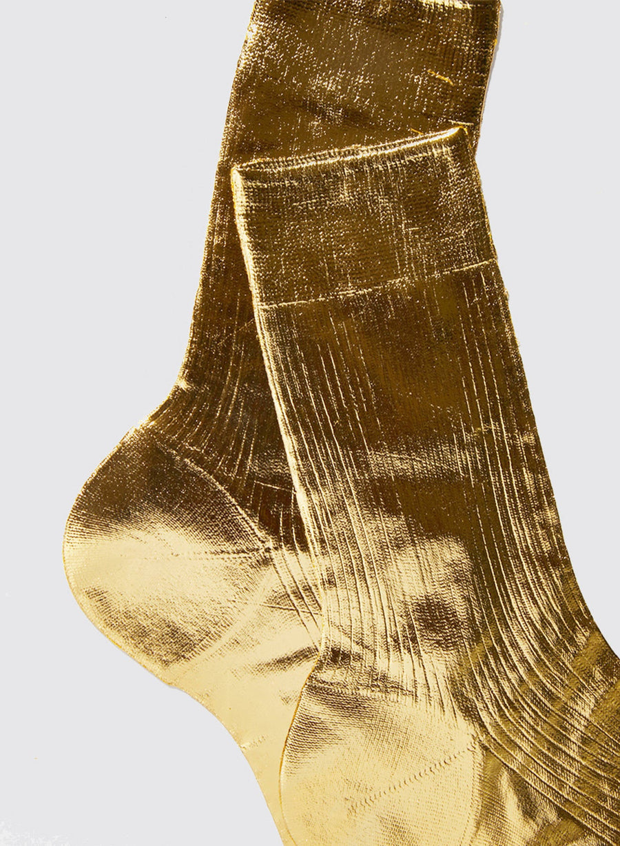 Ribbed Laminated socks (Silk)