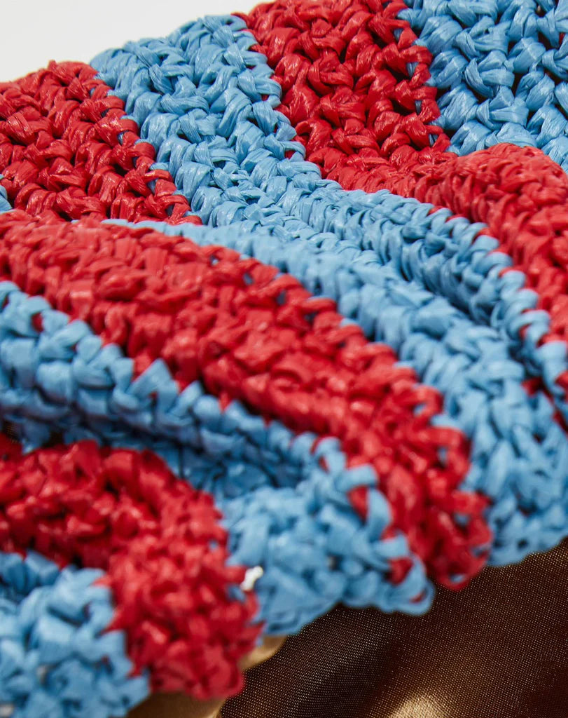 Maria La Rosa Game Crochet Bag - blue / Orange
