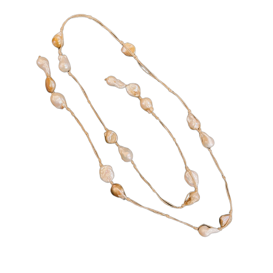 Multi Pearl South Sea Baroque Wrap Necklace