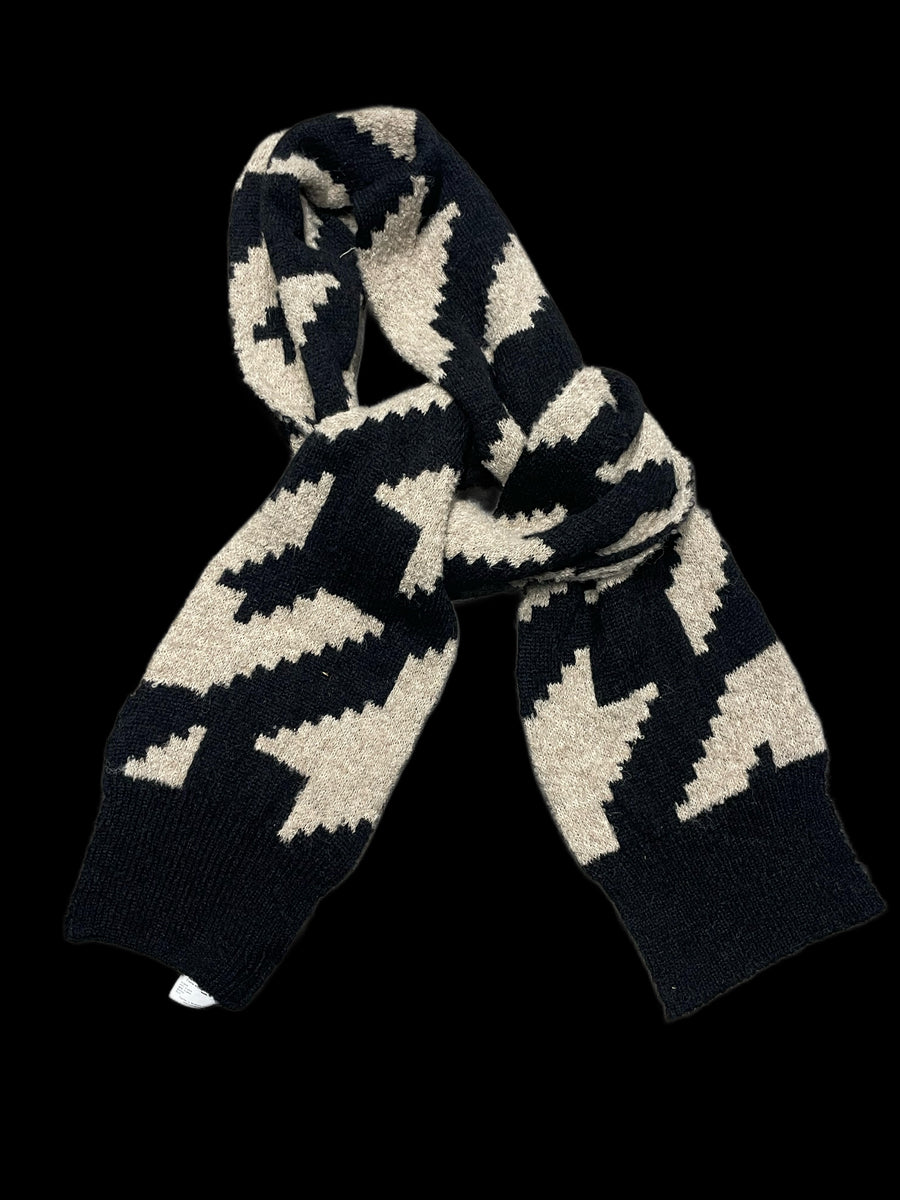 Amano alpaca scarf Black - Natural