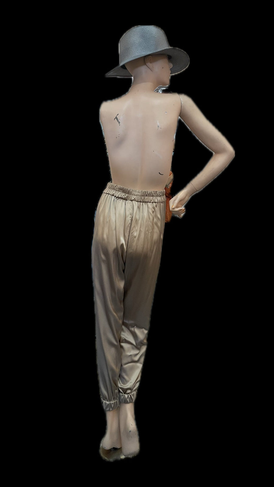 Cargo Style Pants (Silk) - Old Gold