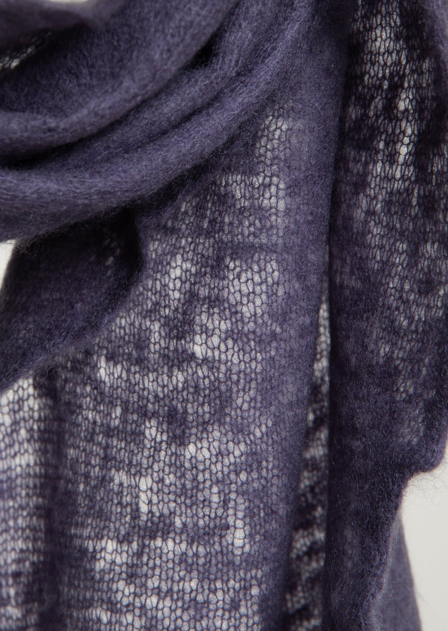 Mini Open Knitted Melange Scarf