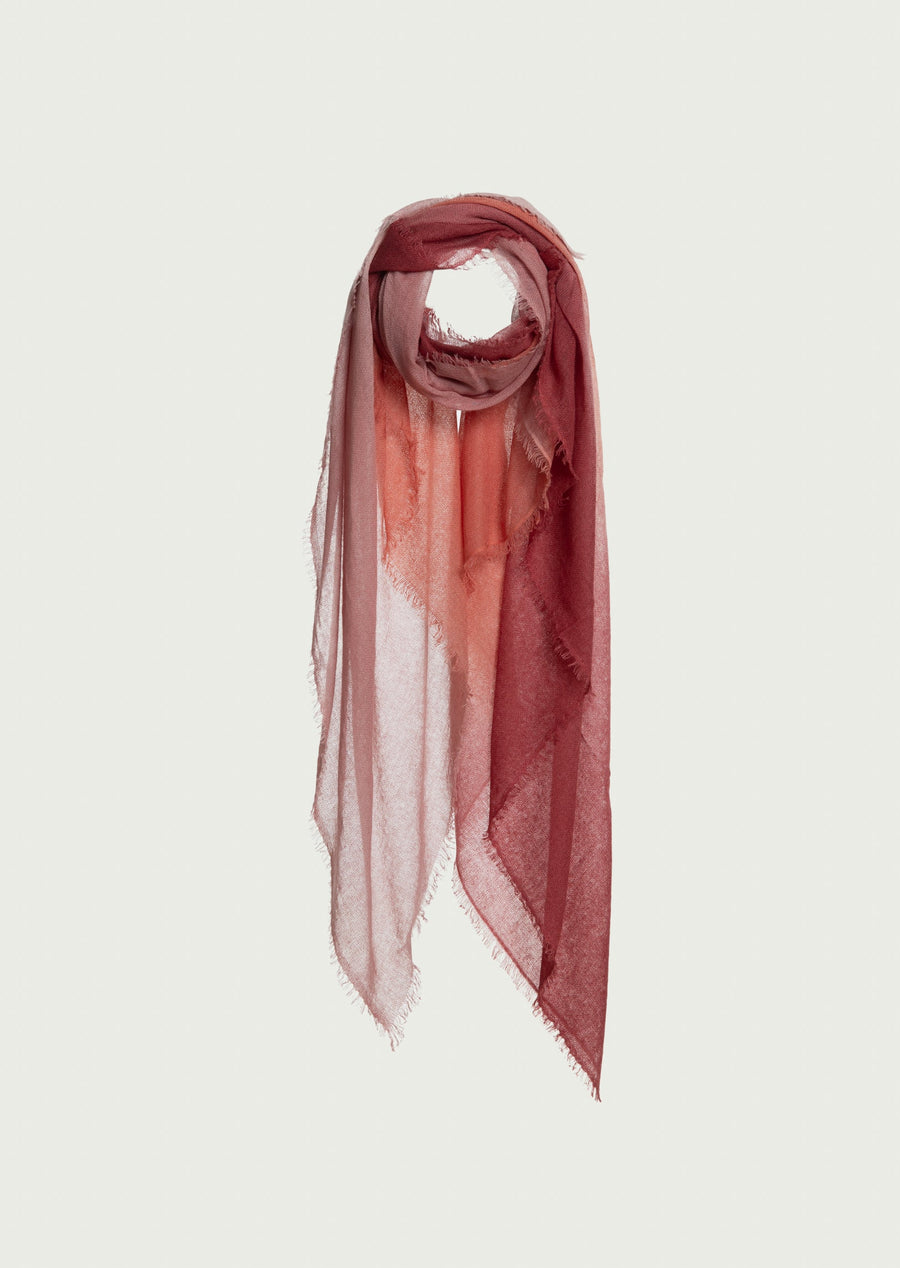 Soho Degradee Shawl ( Baby Cashmere ) - Garnet & Sandalwood & Iris