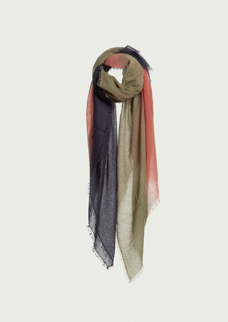 Soho Degradee Shawl ( Baby Cashmere ) - Uniform & Sandalwood & Olive