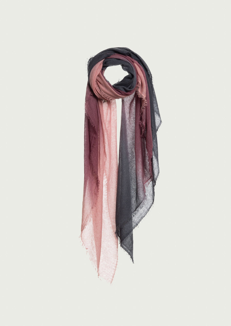 Soho Degradee Shawl ( Baby Cashmere ) - Vortex & Burgundy & Iris