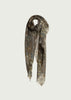 Soho Flower Print Woven Shawl (Baby Cashmere) Khaki