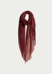 SOHO FLOWER PRINT WOVEN SHAWL (BABY CASHMERE) Earth