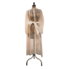 Silk Organza button through shirt dress with neck tie and cuffs - Snow