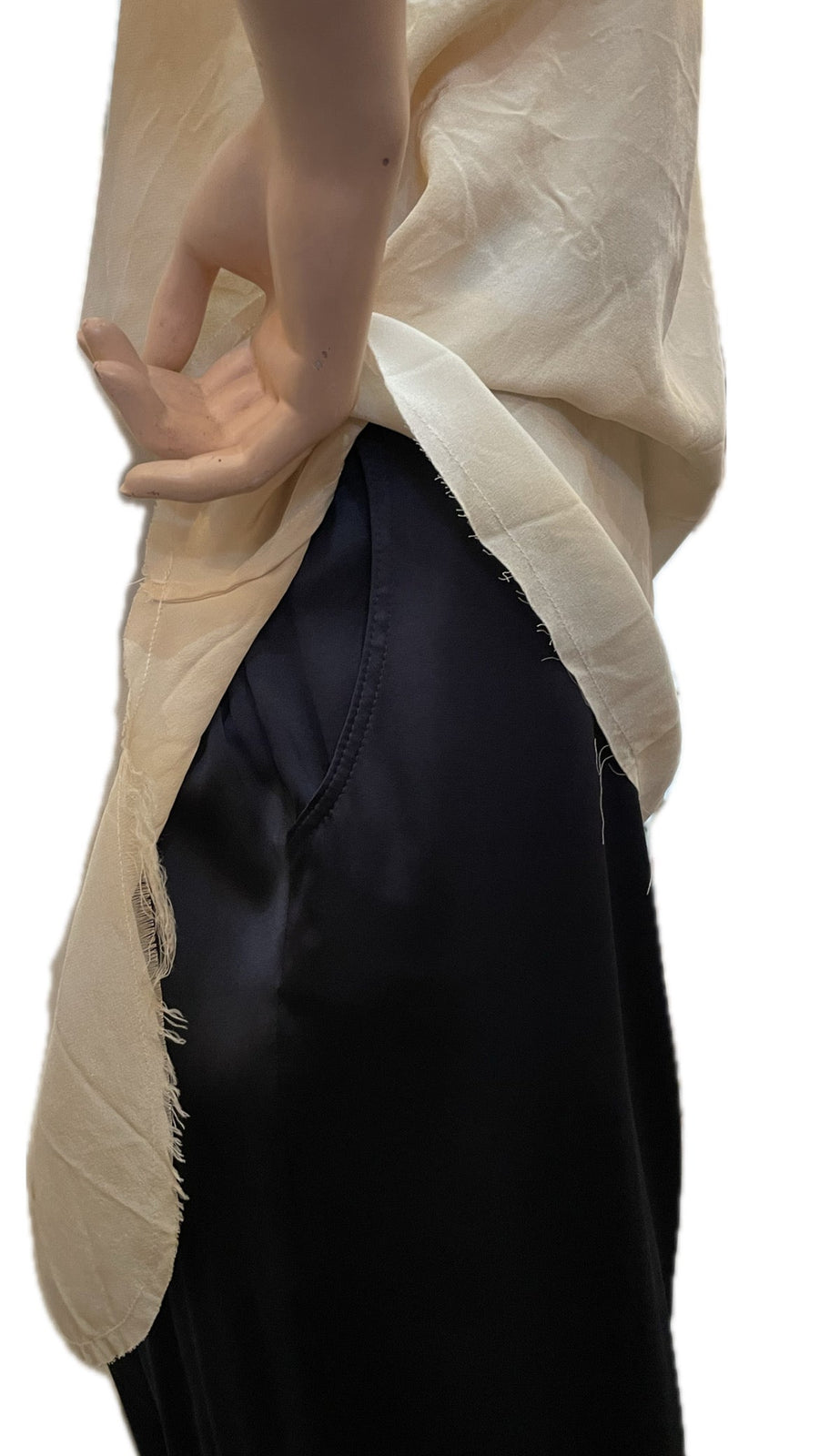 Cargo Style Pants (Silk) - Black