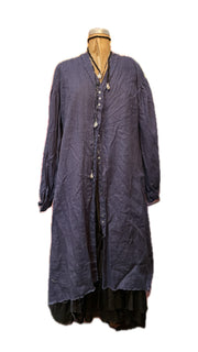 Amano pin-tuck duster / shirt dress - Blueberry