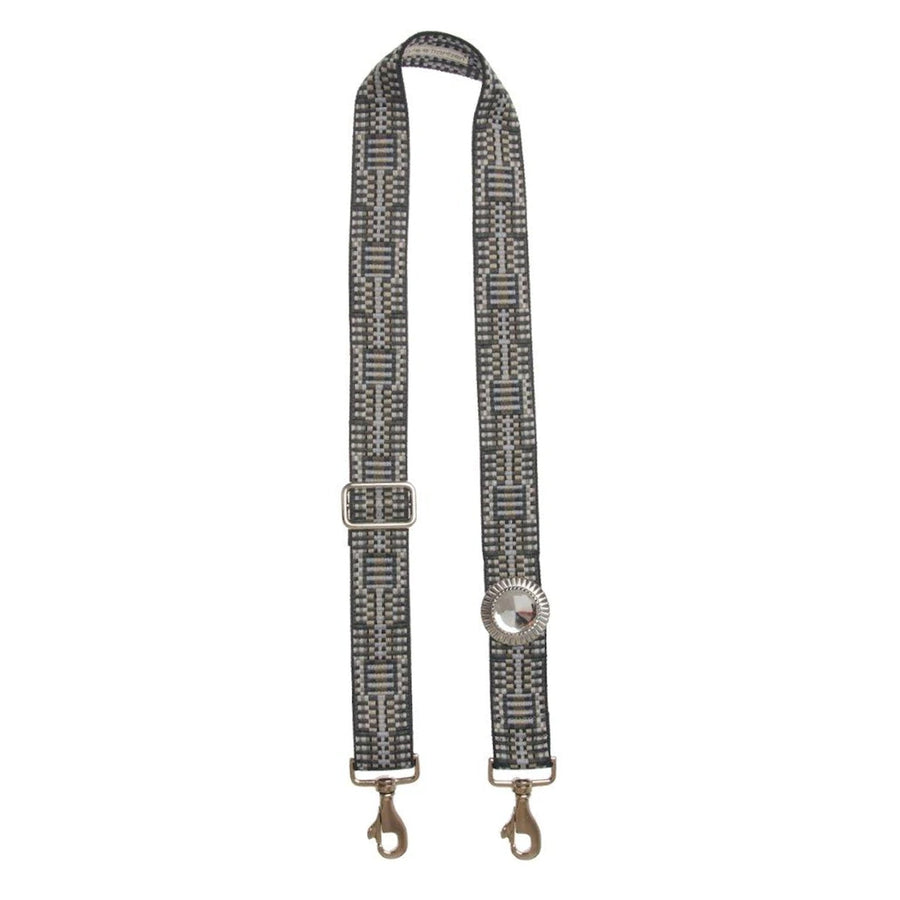 Gabriele Frantzen Ethno Mix Grey Bag Strap - Sun Silver Crystal