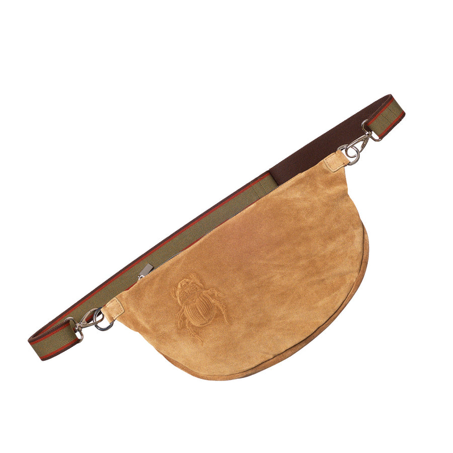 Belt Bag XL Scarab Motive - Cappuccino Suede