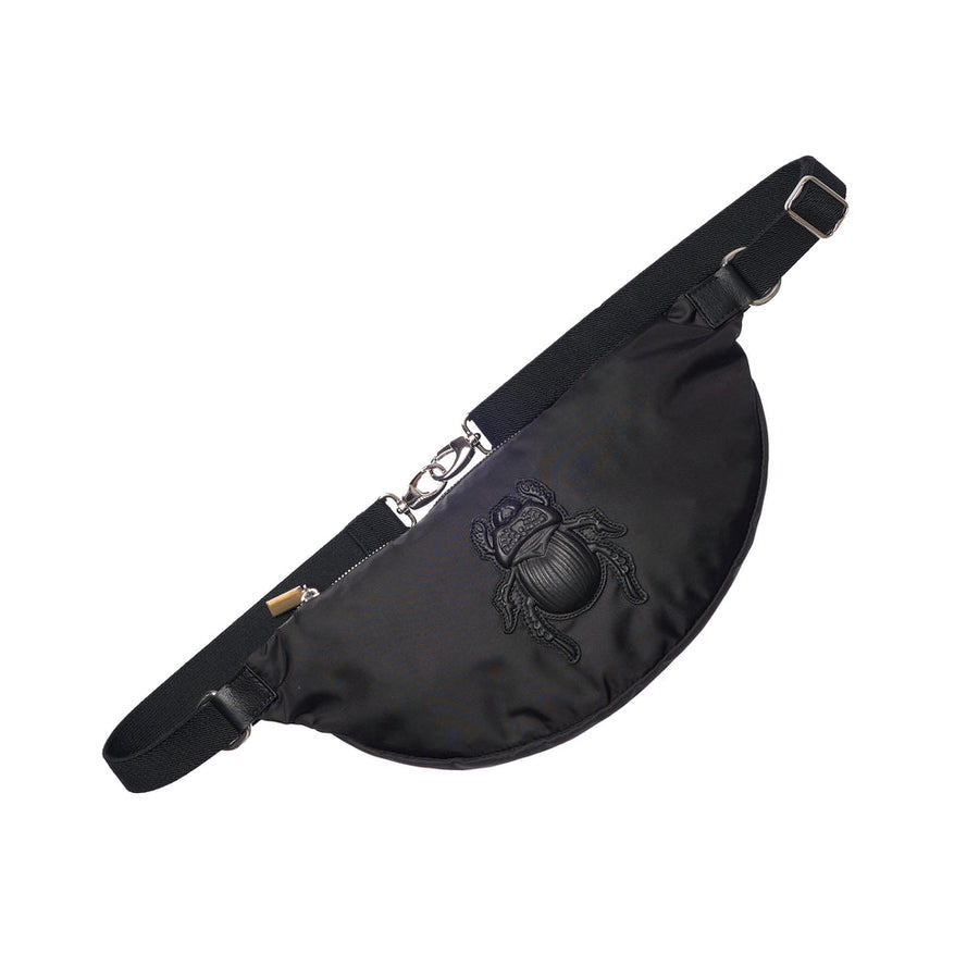 Belt Bag Scarab Motive Nylon - Black