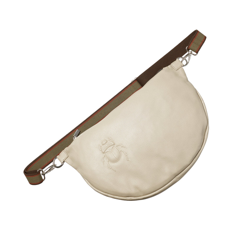 Belt Bag XXL - Scarab Motive Beige Grain Leather