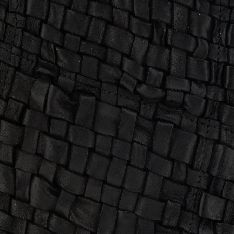 Edera Back pack in garment-dyed cowhide leather - Black