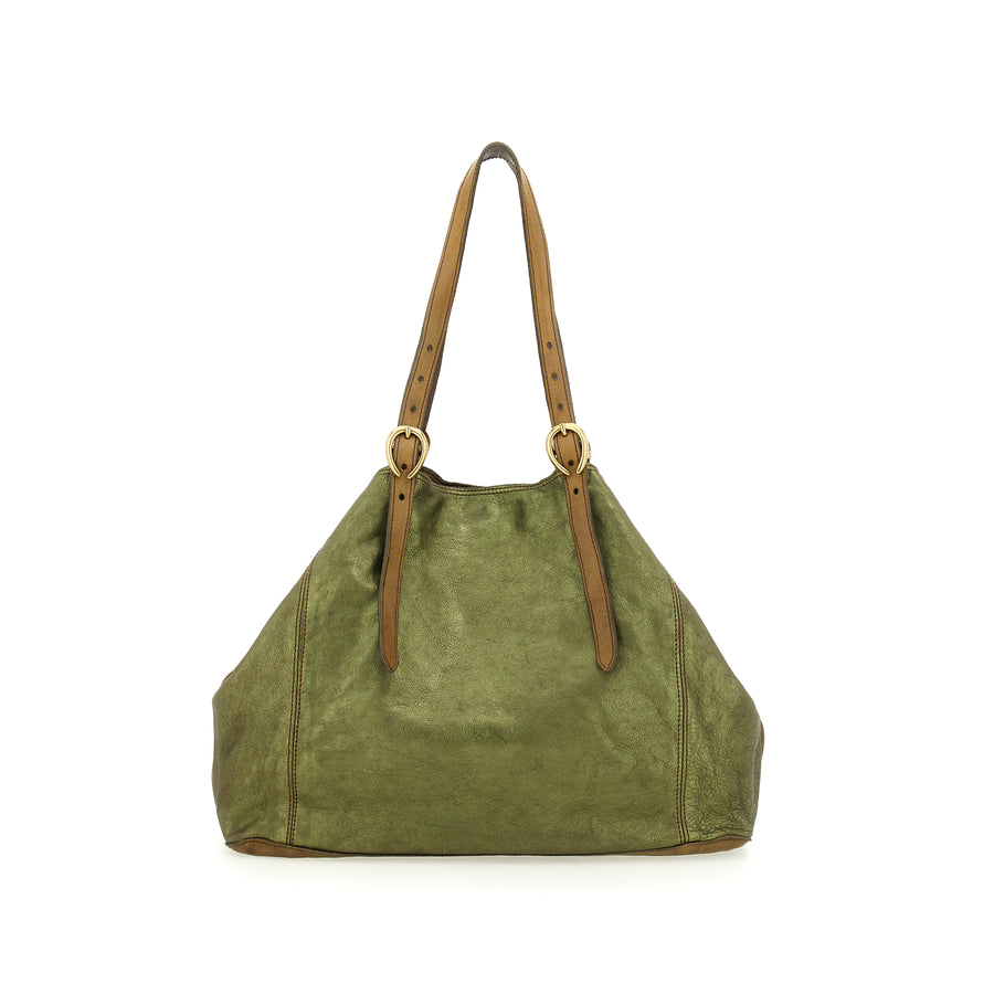 Campomaggi Lidia laminato shoulder bag - Leather