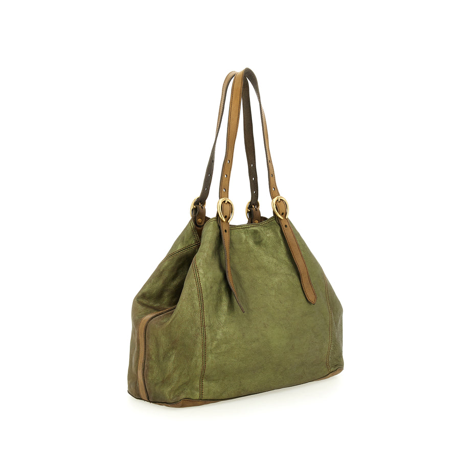 Campomaggi Lidia laminato shoulder bag - Leather