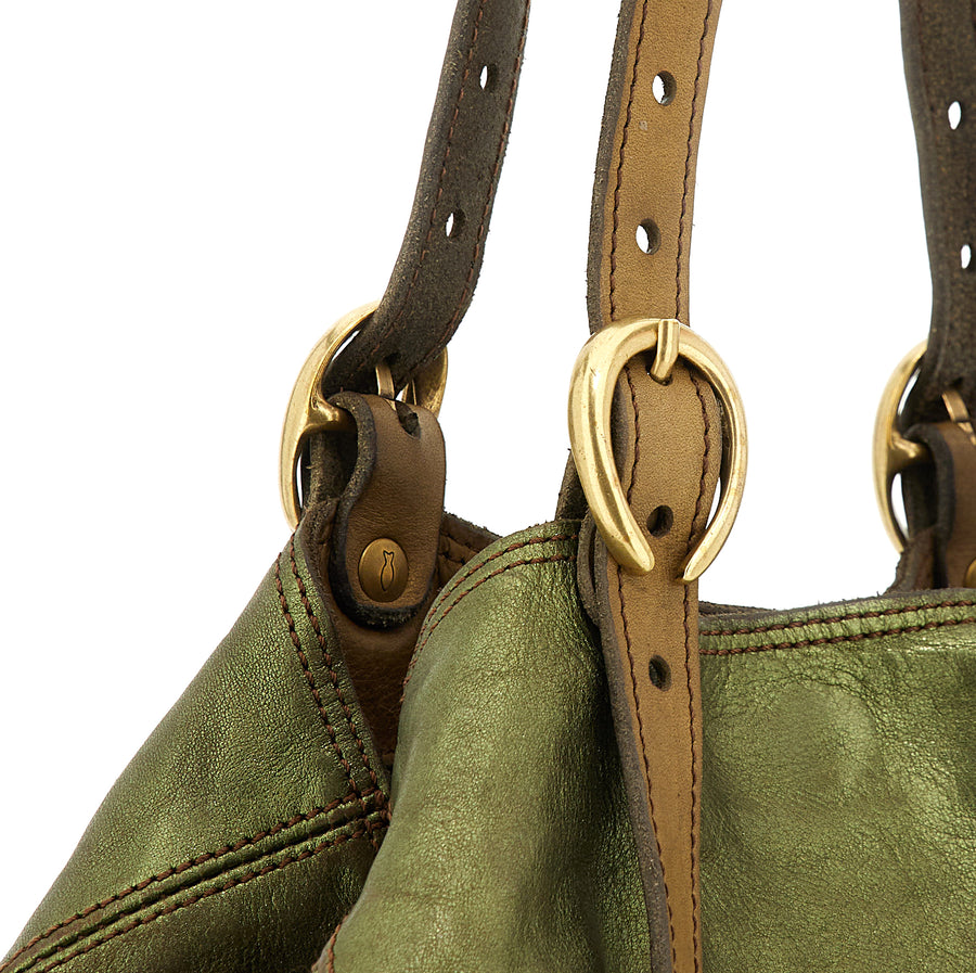 Campomaggi Lidia laminato shoulder bag - Leather